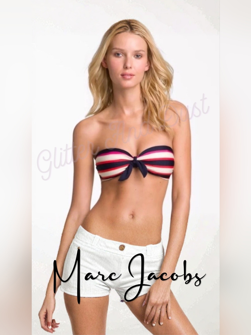 Marc Jacobs Field Stripe Bikini Top